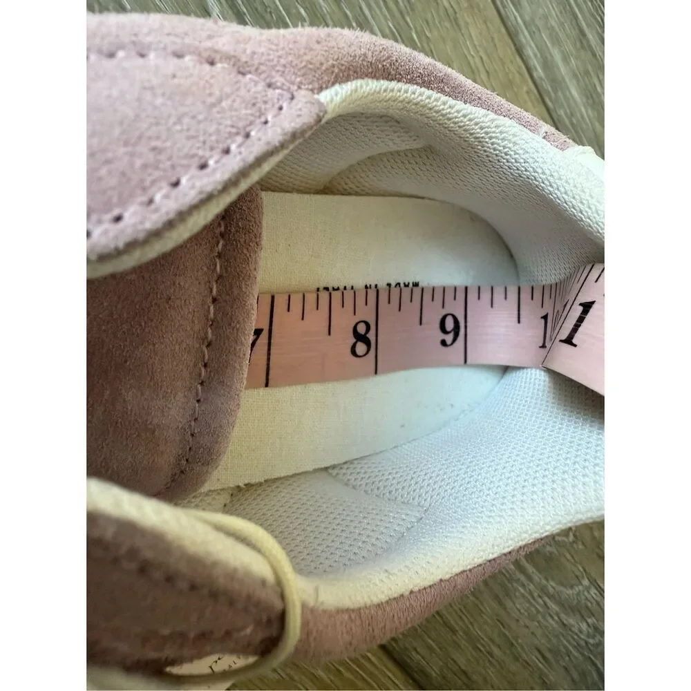 Mila Paoli Made In Italy Genuine Leather Upper Dusty Pink Sneakers Size 7.5